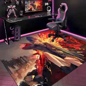 T-Tokyo Ghoul Floor Mat Gaming Room Soft Flannel Floor Rug Non-Slip Absorbent Doormat for Esports Setup, Bedroom, Entrance, Gamer Home Decor, Anti-Skid Washable Mat, Video Game Rug, Gaming Rugs, Multiple Sizes Available