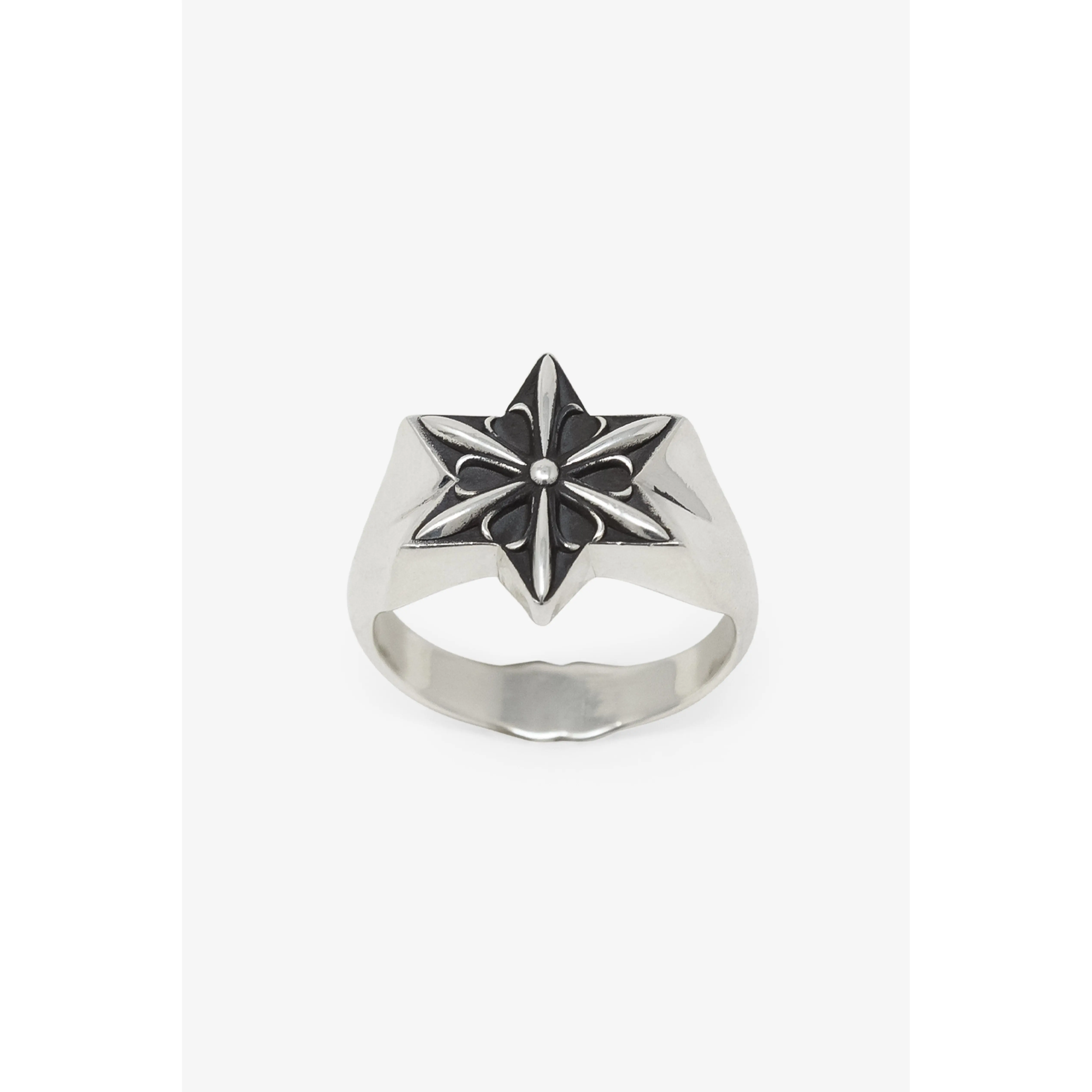 Gothic Star Sterling Silver Ring - SIlver
