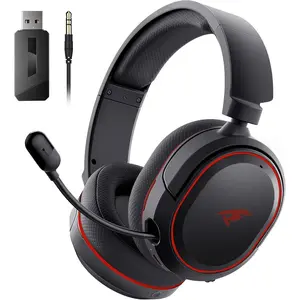 Wireless Gaming Headset, 7.1 Surround Sound, 2.4Ghz USB Gaming Headphones Bluetooth 5.4, 100-Hr Noise Canceling Mic, Wireless Headset for PC PS5 PS4 Mac Switch, ONLY Wired Mode Suit for Xbox