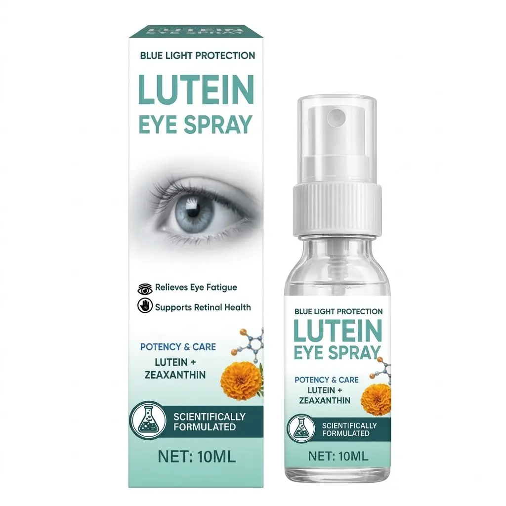 Lutein Eye Spray - Ultra-Fine Hydrating Mist with Marigold and Vitamin E | Contact Lens Safe Daily Soothing Comfort Support - 10ml