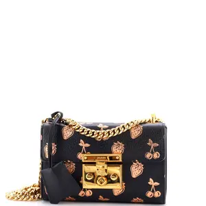 Pre-owned GUCCI Leather Shoulder Bags Padlock Shoulder Bag Printed Small by Rebag