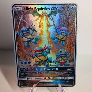 Ninja Squirtles vs Charizard Canyon Chase Premium Art Card