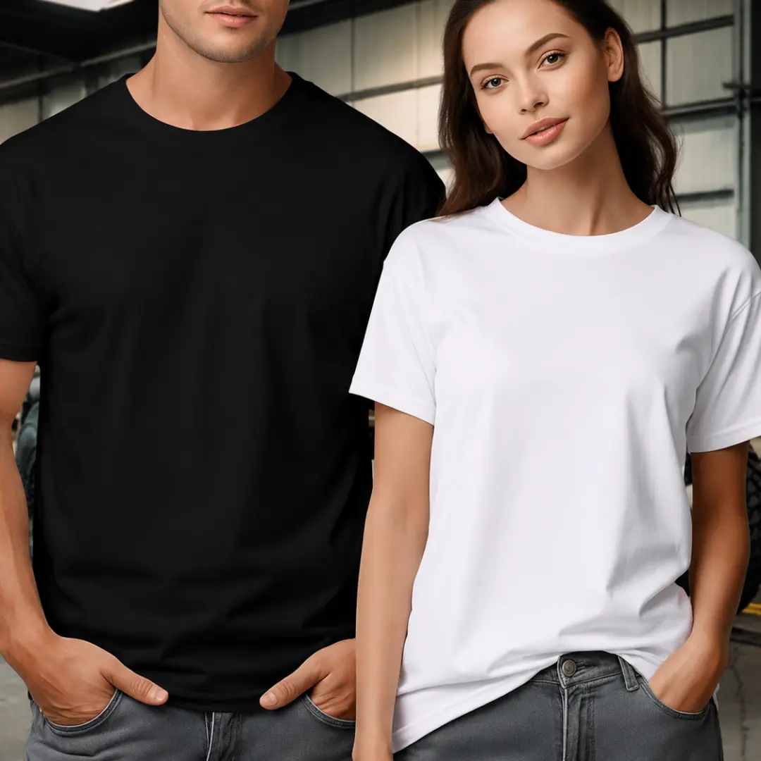 Men's Crew-Neck 100% Cotton Printed T-Shirt, unisex, summer short-sleeve top, streetwear and outdoor styles, breathable and comfortable, casual everyday wear, family matching sets