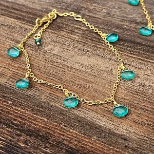 Green Apatite Gold Nomadic Nights Bracelet