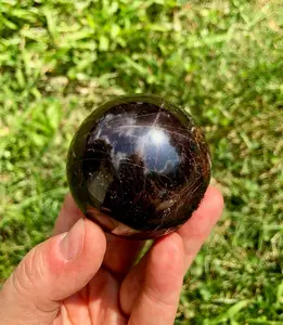 Polished Garnet Sphere Stone - Gemstone Decor