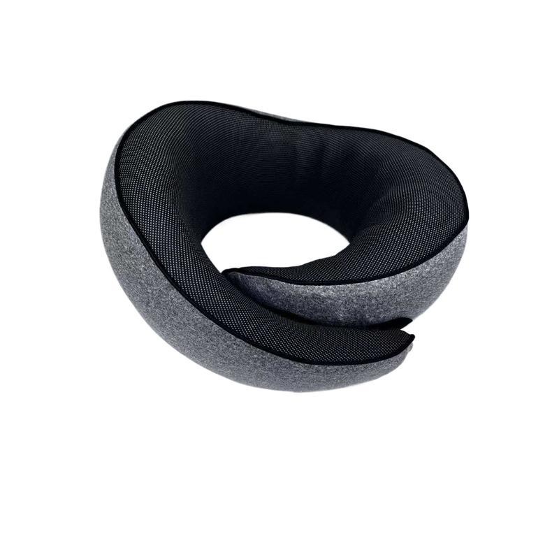Travel Neck Pillow U-Shaped Memory Foam with 360° Surround Support Light Gray Space Memory Foam for Travel Office Naps Airplane Use Portable Magnetic Fabric Pressure Relief