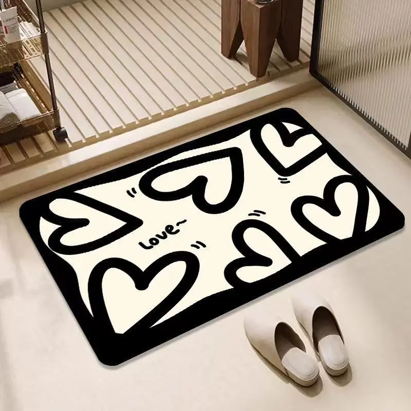 Stone Bath Mat,Quick Dry Diatomite Stone Bath Mat, Aesthetic Non-Slip Shower Mat for Bathroom Essentials