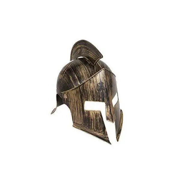 Medieval Iron Knight Helmet - Antique Gold - Costume Accessory - One Size