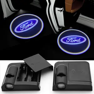 LED Car Door Emblem Light, Wireless Laser Projector, Auto Accessories for Ford Models, Enhance Your Vehicle's Look & Functionality, Led Logo