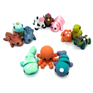 Fun Size Friends - Handheld Articulating Animal Figures- 3D Printed Sensory Fidgets - Sea Life, Mythical, Farm, Dinosaurs