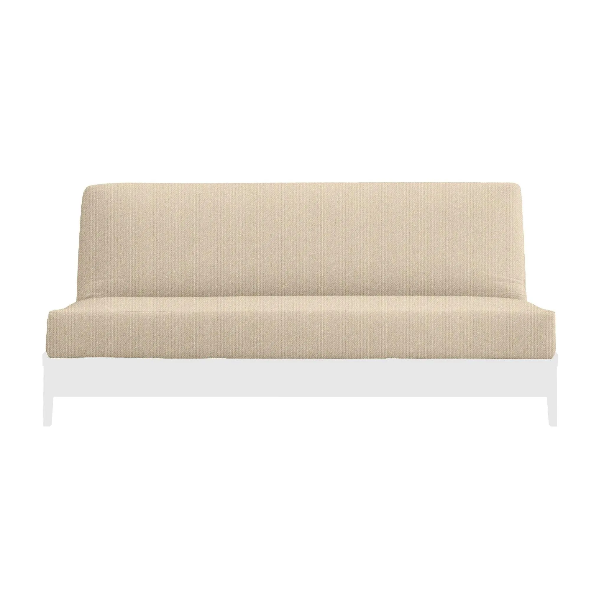 Natural 100% Cotton Fabric Futon Mattress Cover - Natural
