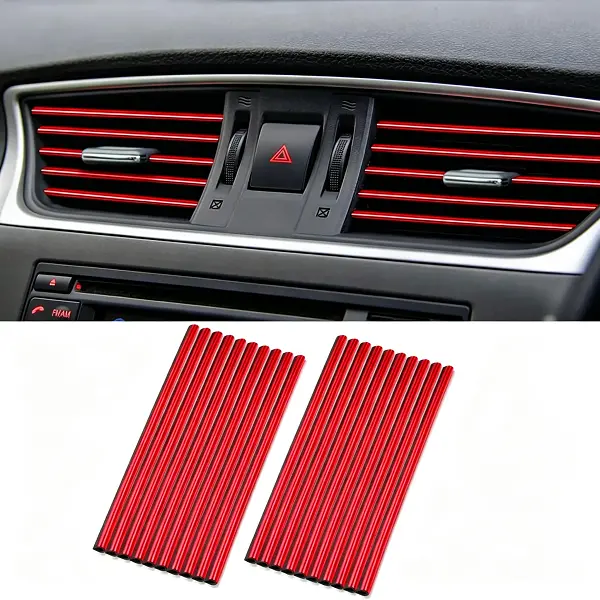 Car Air Outlet Decorative Strip, Waterproof & Anti-scratch Car Air Outlet Decorative Strip, Universal Car Interior Accessories for Car Decoration, Car Interior Kit, Car Accessory