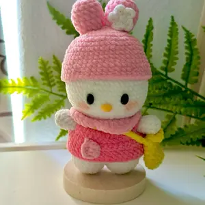 Handmade Crochet Bunny Amigurumi Melody Keychain