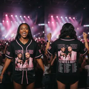 Custom Name and Number The R&B Tour  Shirt, Hip Hop Concert Ushis Jersey, RnB Fan Apparel, Streetwear Music Shirt baseball Chrer jersey, Gift for Fan