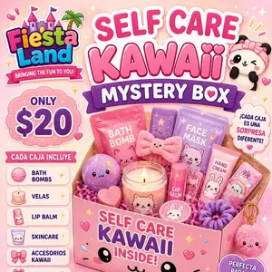 Kawaii Self Care Gift Box – Bath Bombs, Candles & Cute Accessories