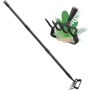 Stirrup Hoe and Cultivator Garden Tools, Scuffle Loop Hula Hoe Weeding Hand Tools, 32-55 inch Long Handle (32-55")