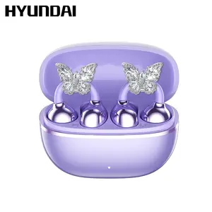 HYUNDAI Earclip C7 Wireless Earphones with Clip-On Design, Upgraded Panoramic Sound, Comfortable Fit, IP45 Waterproof Sports Earbuds, Audio Wireless Headphones for Music, Calls & Workouts