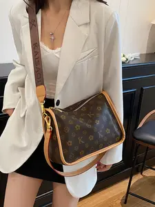 2026 New Fashion Crossbody Shoulder Bag, PU Leather All over Print, Adjustable Strap, Casual Minimalist Design, All Seasons