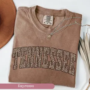 Comfort Colors Leopard Tennessee Shirt, Tennessee Tee, Tennessee Sports Fan Gift, University Student Gift, College Shirt, Tennessee State