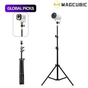 Portable Projector Stand, Desktop Retractable Telescopic Projector Stand and Floor Tripod, Adjustable Mount Bracket for Home and Office, Audio and Video Accessory