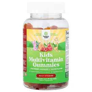 Nature's Craft Kids Multivitamin Gummies, Strawberry, Raspberry & Orange, 90 Gummies