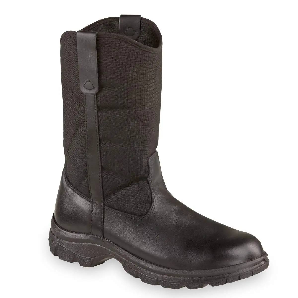 Thorogood Men's Soft Streets 10" Pull-On Steel Toe Wellington Work Boots - Leather & Cordura Shaft, EH Rated, Slip-Resistant, Fiberglass Shank, Shock Resistant, Soft Streets Dual Density Polyurethane Footwear for General Work