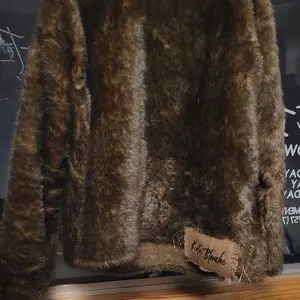 Big Bear Faux Fur Coat by Karte Blanche - Luxurious Brown Fur Jacket hoodie for Men/Women