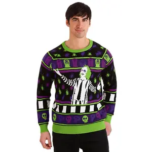 Beetlejuice It's Showtime! Adult Halloween Sweater
