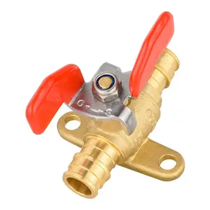 10-Pack 1/2" PEX-A Expansion Butterfly Valve W/Drop Ear, Red (Lead Free)