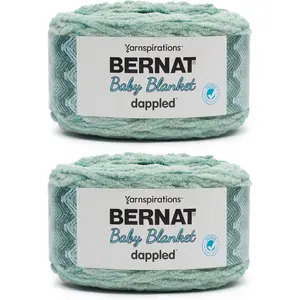 Baby Blanket Dappled Misty Jungle Green Yarn - 2 Pack of 300g/10.5oz - Polyester - 6 Super Bulky - 220 Yards - Knitting/Crochet