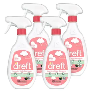 Dreft Baby Laundry Instant Stain Remover Spray for Clothes, 22 Fluid Ounce (Pack of 4)