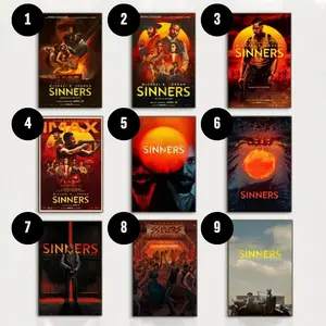 Sinners Movie Poster | High Quality Canvas Print | Movie Wall Art | Living Room Decoration | Perfect Gift For Fan