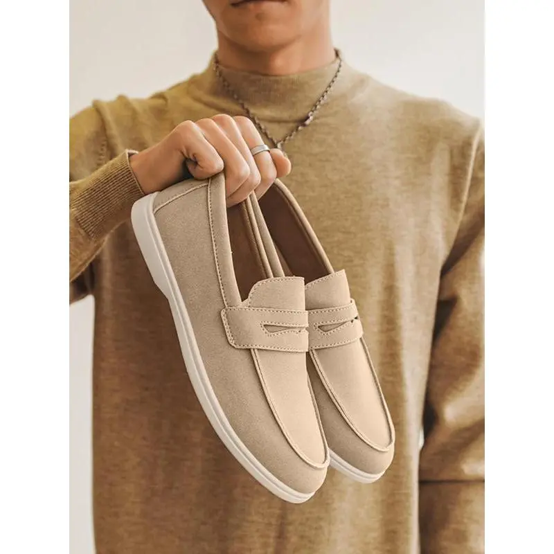 Men's Suede Loafers, Easy Slip-On Casual Shoes, Comfortable Daily Wear, Stylish Low-Top Footwear for Men Men's Suede Loafers, Easy Slip-On Casual Shoes, Comfortable Daily Wear, Stylish Low-Top Footwear for Men