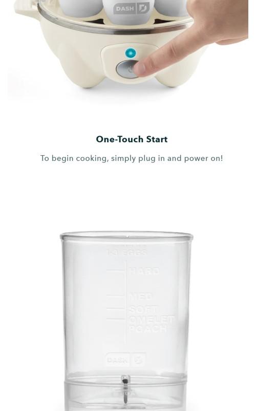 DASH Rapid Egg Cooker: 7 Egg Capacity Electric Egg Cooker for Hard Boiled Eggs, Poached Eggs, Scrambled Eggs, or Omelets with Auto Shut Off Feature