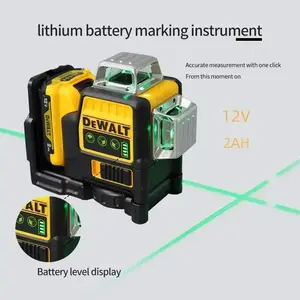 DEWALT DW089LG 12V Cordless Green Laser Level 12 Lines 360° Coverage Li-ion Battery Powered for DIY Professionals Outdoor Tool