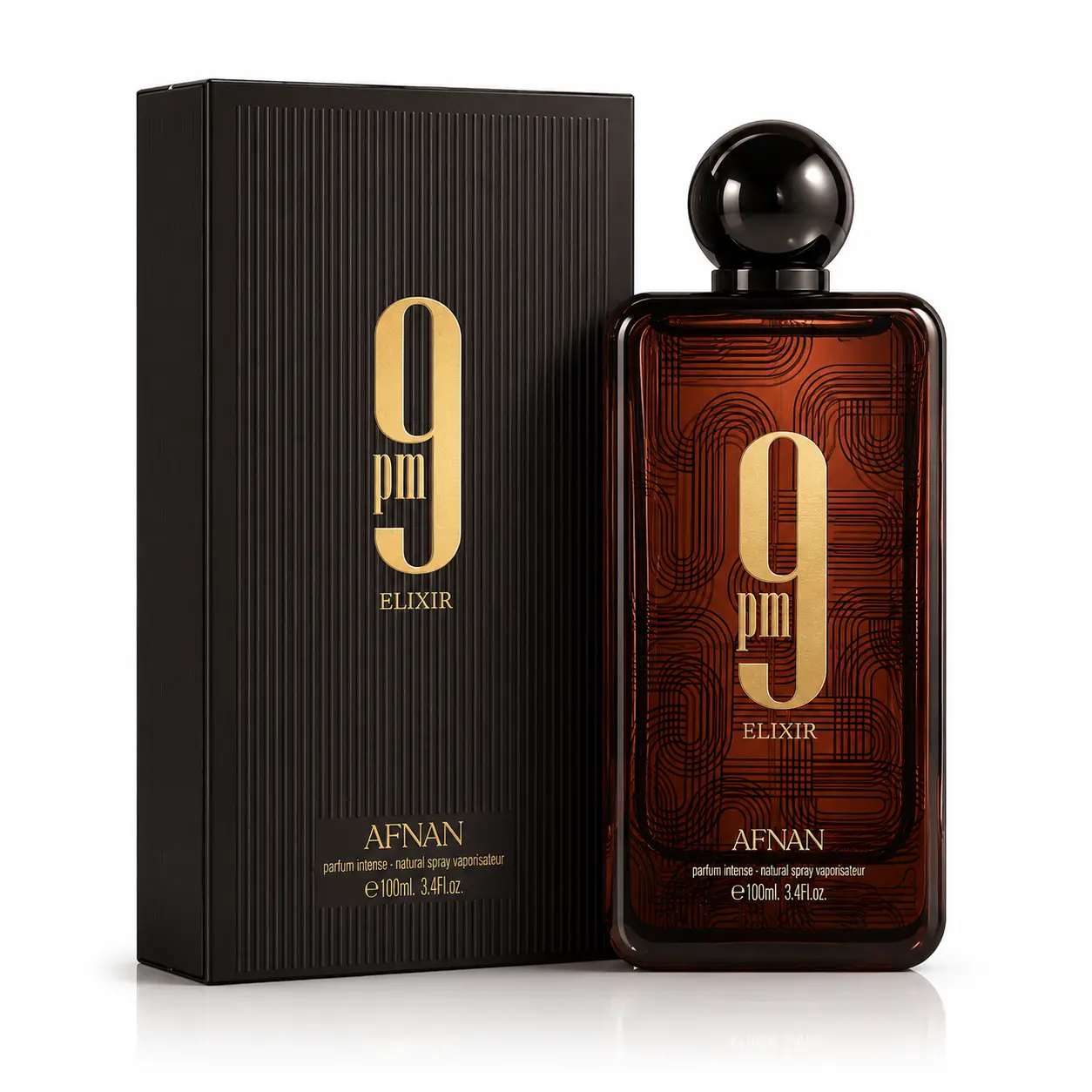 AFNAN 9 PM Elixir Eau De Parfum Intense for Men 100ml | Long Lasting Luxury Cologne | Warm Spicy Woody Vanilla Fragrance for Men | Premium Masculine Perfume