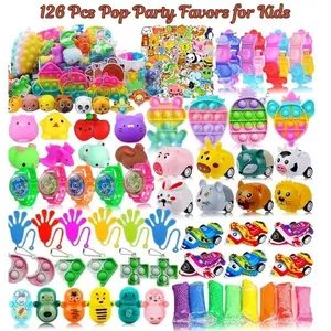 126 Pcs Pop Party Favors for Kids – Classroom Prize Box Toys, Pinata Stuffers, Goodie Bag Fillers, Carnival Bulk Small Toys, Easter Basket & Egg Fillers