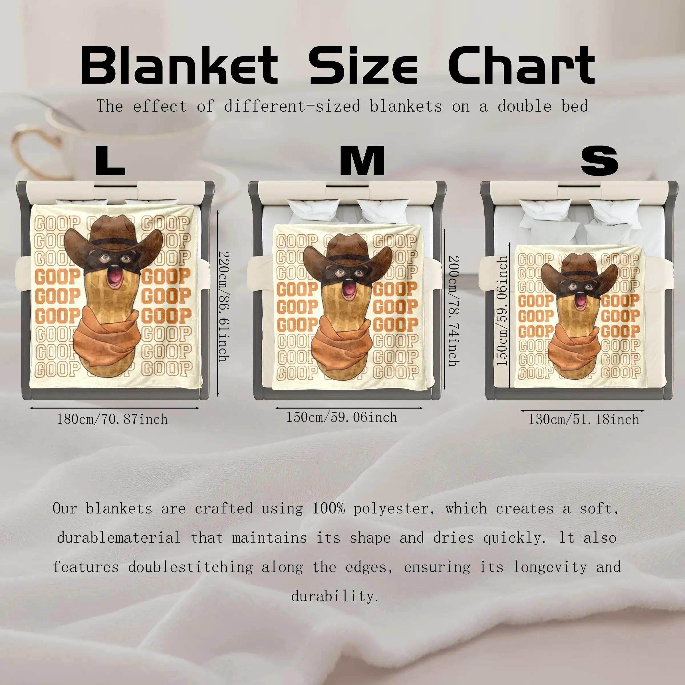 Goop Goop Cowboy Peanut Viral Meme Print Flannel Blanket Cooling Blanket Homegoods Soft Cozy For Bedroom Living Room Sofa For Meme Fans Western Lovers Perfect Gift