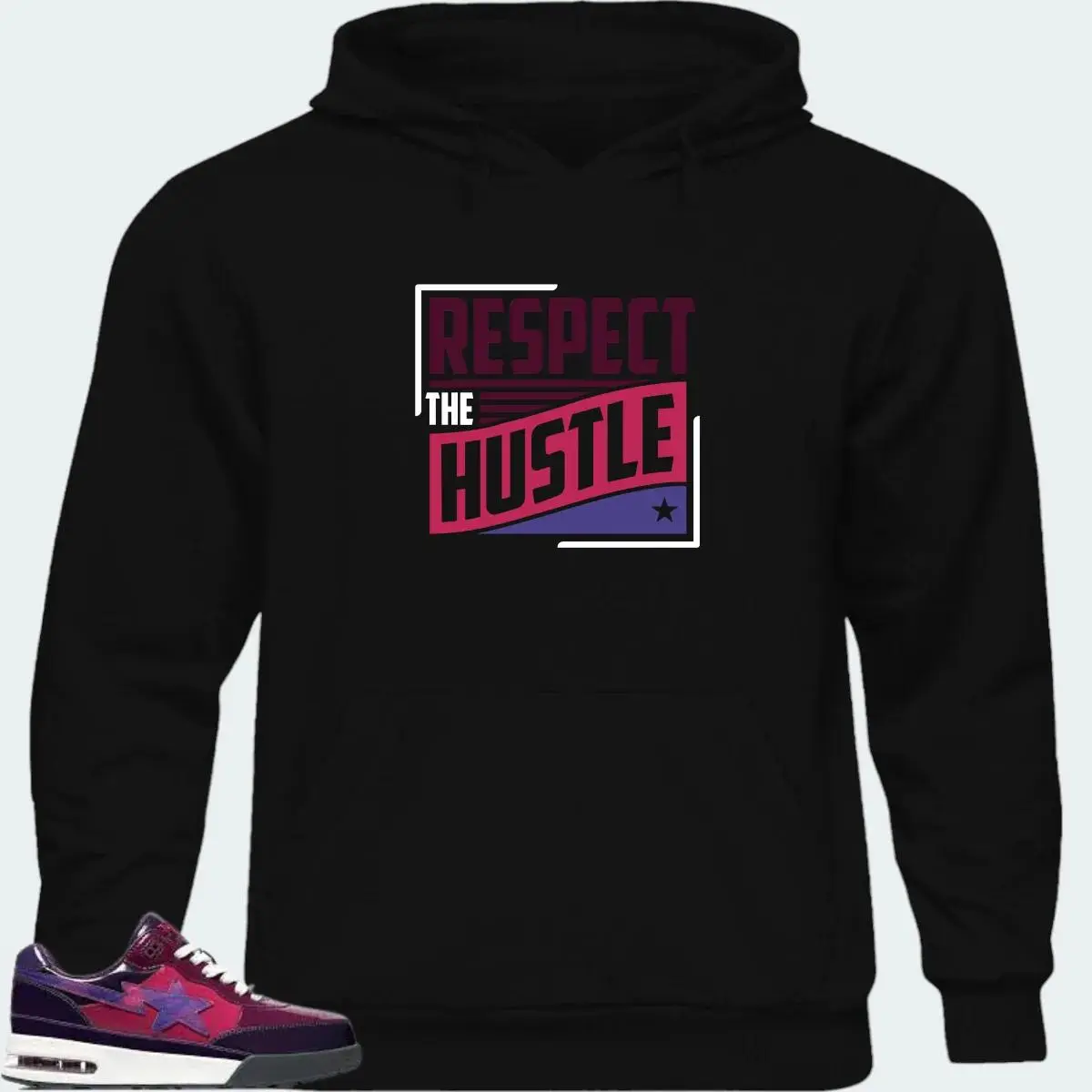 A Bathing Ape Bape Road Sta  Patent Leather Purple (2022) Sneaker Matching Hoodie(RESPECT the HUSTLE)