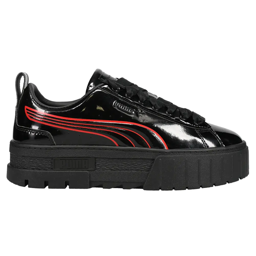 PUMA Womens Mayze Catwoman Logo Platform Sneakers Shoes Casual - Black PUMA Womens Mayze Catwoman Logo Platform Sneakers Shoes Casual - Black