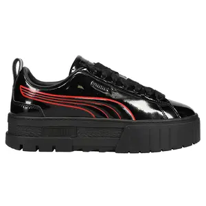PUMA Womens Mayze Catwoman Logo Platform Sneakers Shoes Casual - Black