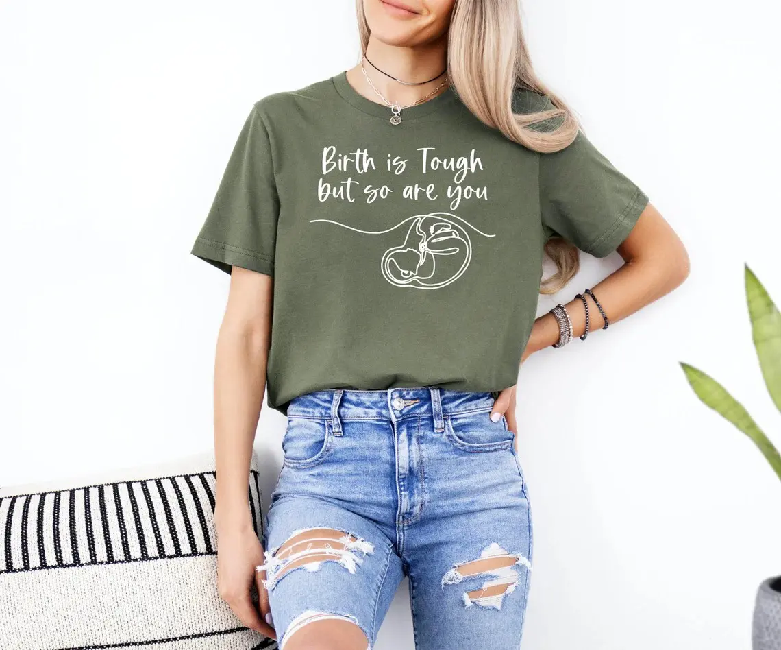 Birth Is Tough But So Are You Doula Shirt, Funny Doula Gift,Birth Coach Gift,Midwife Tshirt, Doula Birth Thank You Gift, Postpartum Doula Tee