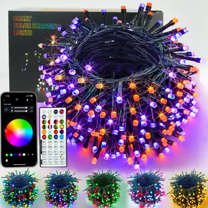 Color Changing Smart Christmas Lights 66ft 200 LED RGB with Remote & App Control & Memory Function & Timer, Dimmable Multiple modes Outdoor String Light, Christmas Tree Lights Indoor for Xmas Party