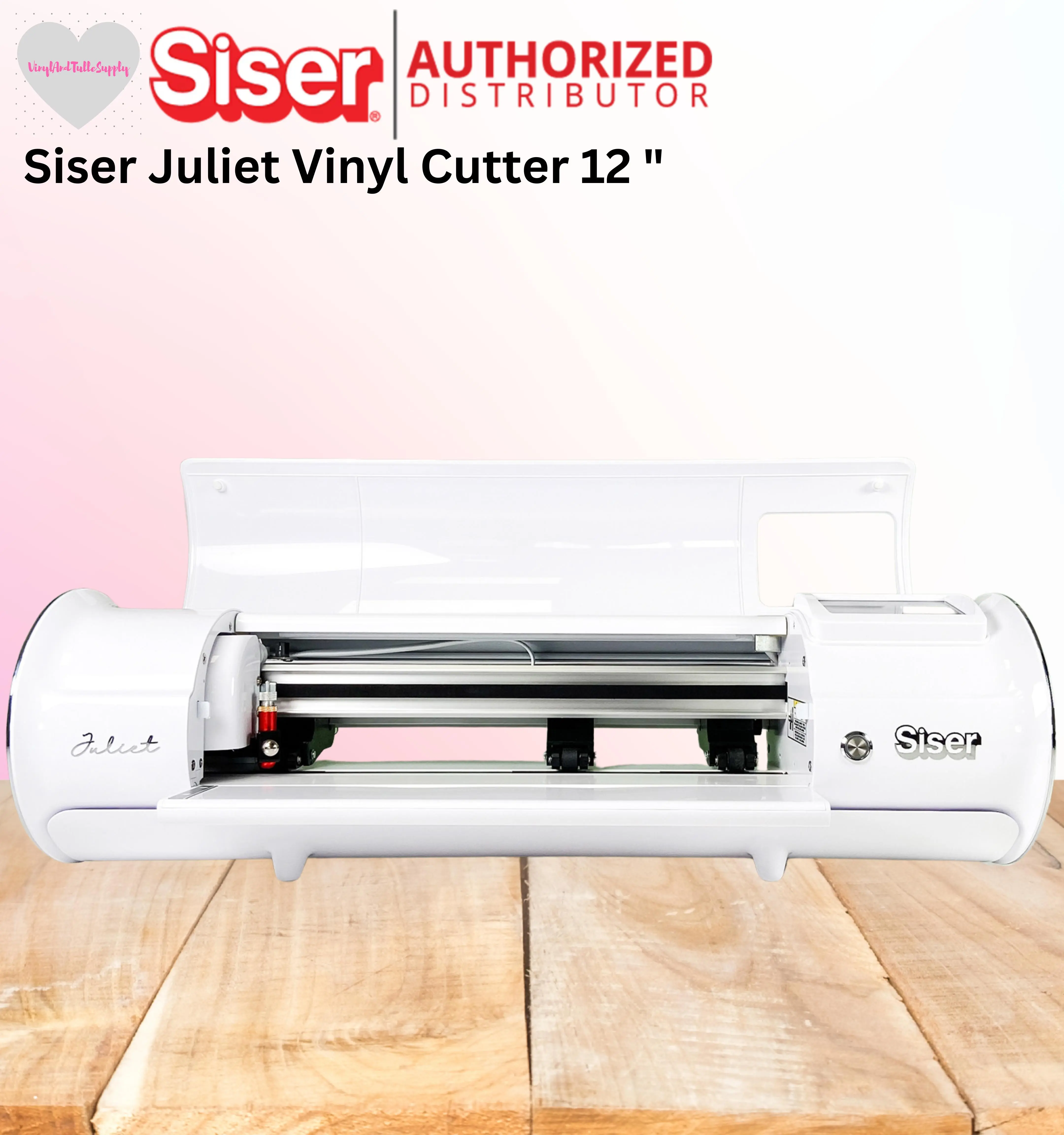 Siser Juliet 12" High Definition Vinyl Die-Cutting Machine, DIY Scrapbooking & Stamping Hobby Tool, Touch Screen, Heat Transfer Vinyl, Advanced Design Studio, Power Button