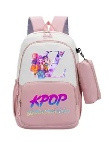 Kpop Demon Hunters Student Backpack, Lightweight Shoulder Bag, Large Capacity Cartoon Style, Fun and Playful, All Seasons School Bag