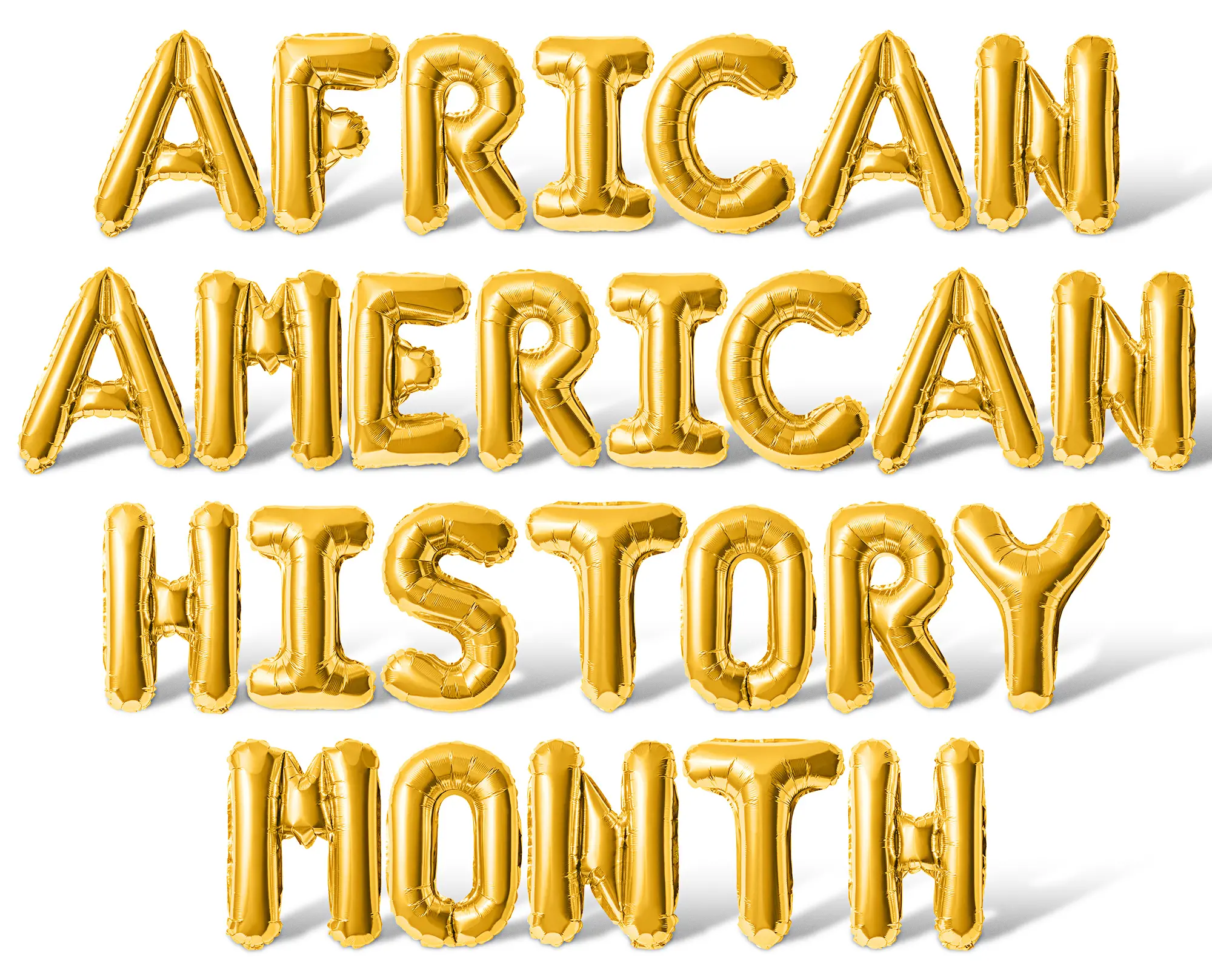 Letter Balloons - AFRICAN AMERICAN HISTORY MONTH 16" Inch Alphabet Letters Foil Mylar Balloon Black History Month Party Banner