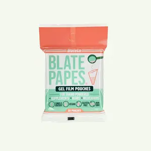 Blate Papes Gel Film Pouches, 20 Count - All Natural Pre-Formed Pouches for Easy Filling, No Taste, Ideal for Herbal & Supplement Powders