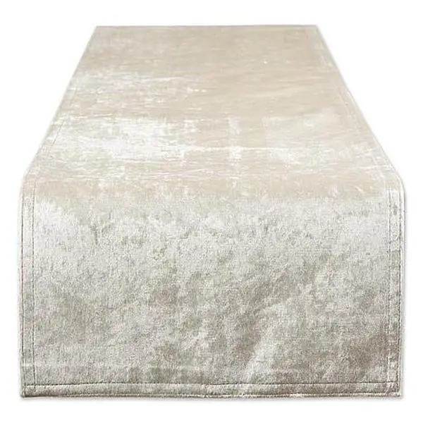 Design Imports Velvet Table Runner - 14" x 108"