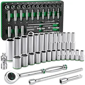 SK 1/4" Drive Set with 160-P Ratchet, 30-Piece, Metric, SuperKrome Finish, CR-V Construction, with EVA Foam Tool Organizer