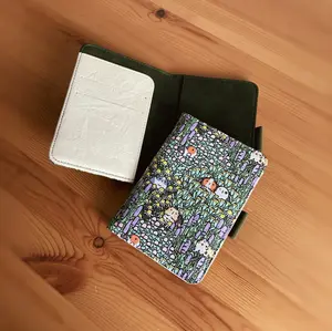 Noristudio Guinea Pigs and Garden Herbs Pattern RFID Blocking Passport Wallet